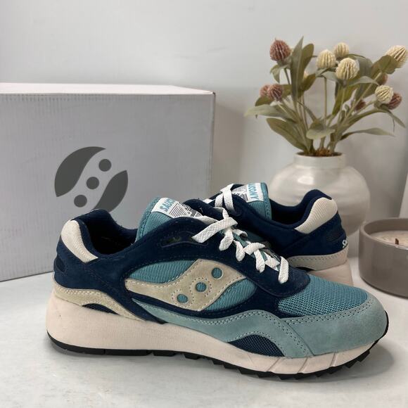 Saucony Shadow 6000 Sneaker Blue/Royal Blue/White S70441-33 Men 9M Tried On main image 9